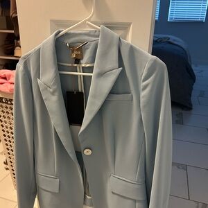 BOSS Pale Blue Single-Button Tailored Blazer